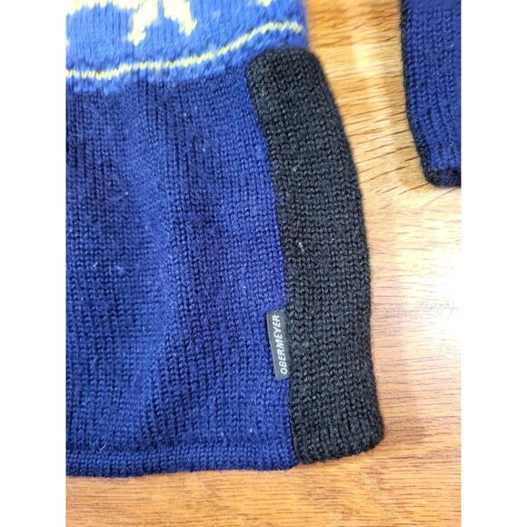 Vintage Obermeyer Size Youth Smallnl Wool Blend 1/4 Zip Sweater - Picture 2 of 4